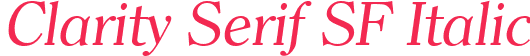 Clarity Serif SF Italic